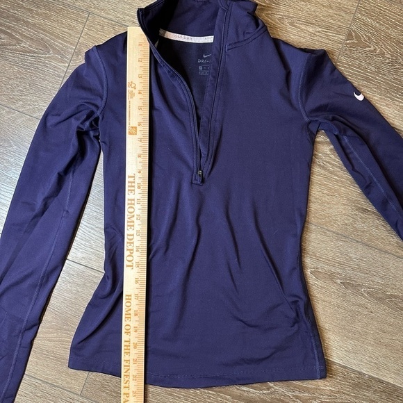 Nike Pro Pullover Shirt Womens Purple 1/4 Zip Pullover Yoga • Running - Picture 3 of 7